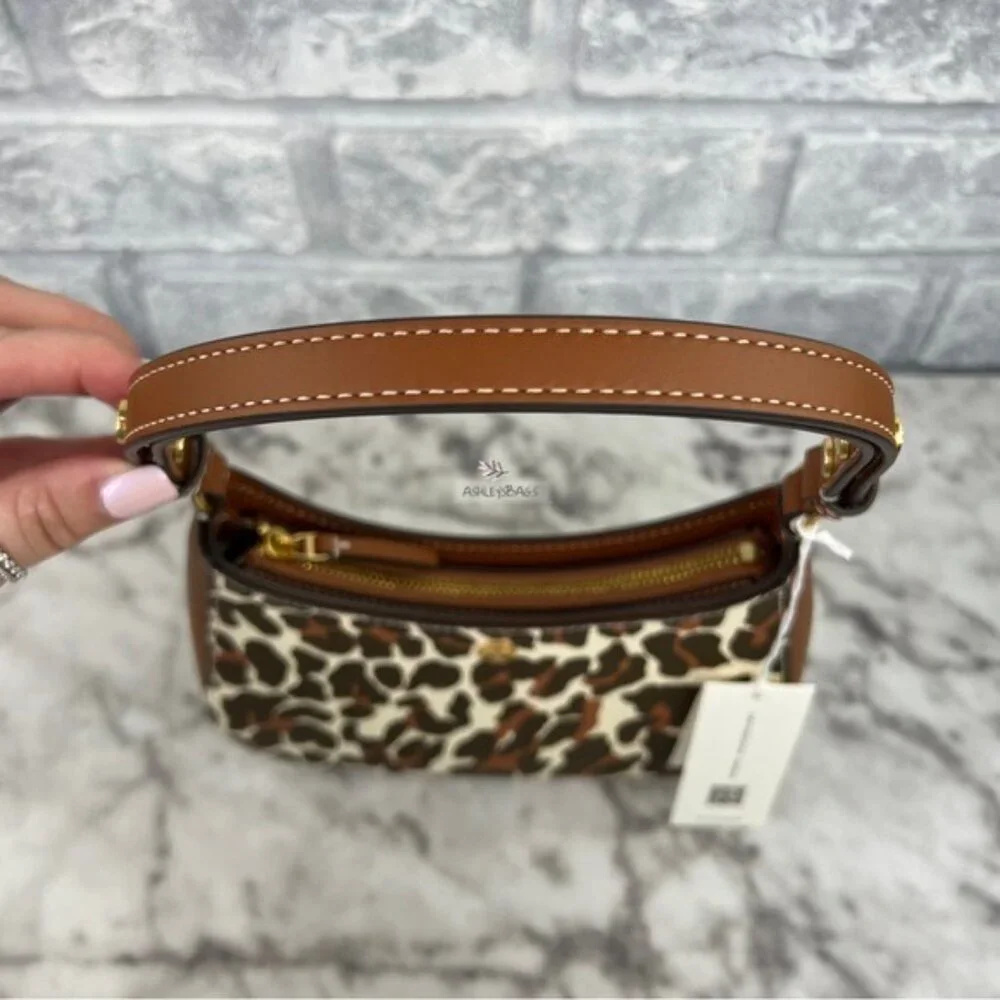 Tory Burch Emerson Printed Shoulder Bag In Leopard Print